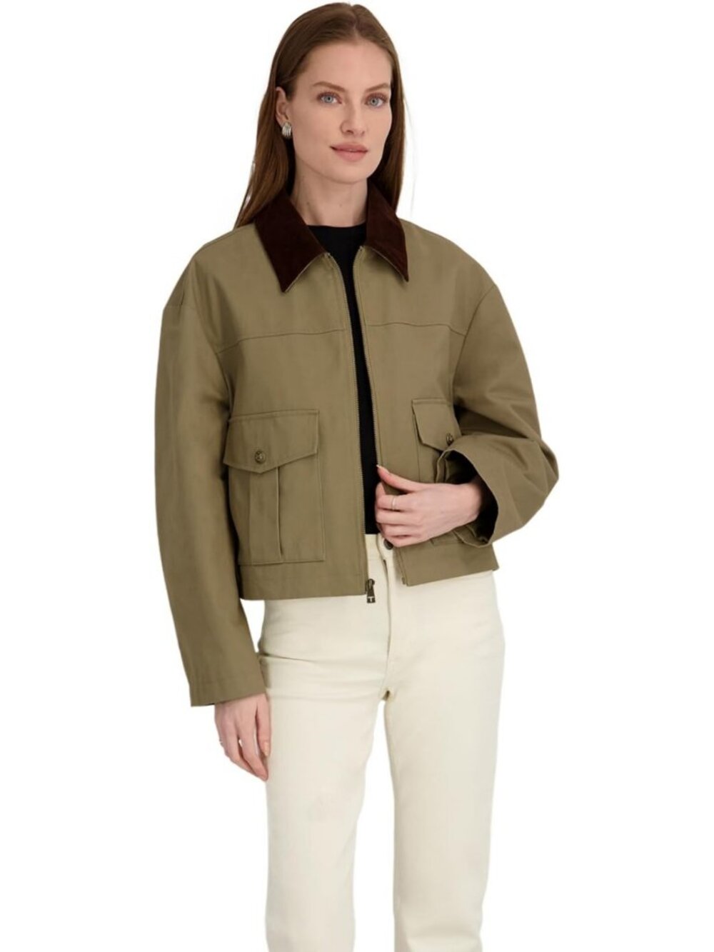 Stylish Women's Cotton Twill Barn Jacket - Versatile Casual Outerwear, Perfect